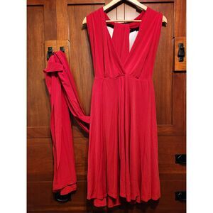 Mossimo Supply Co Red Multi-Wear Wrap Midi Dress Women's Size Large NIP!